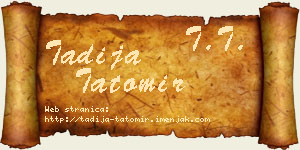 Tadija Tatomir vizit kartica